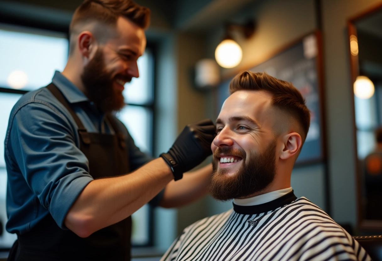 homme cheveux courts