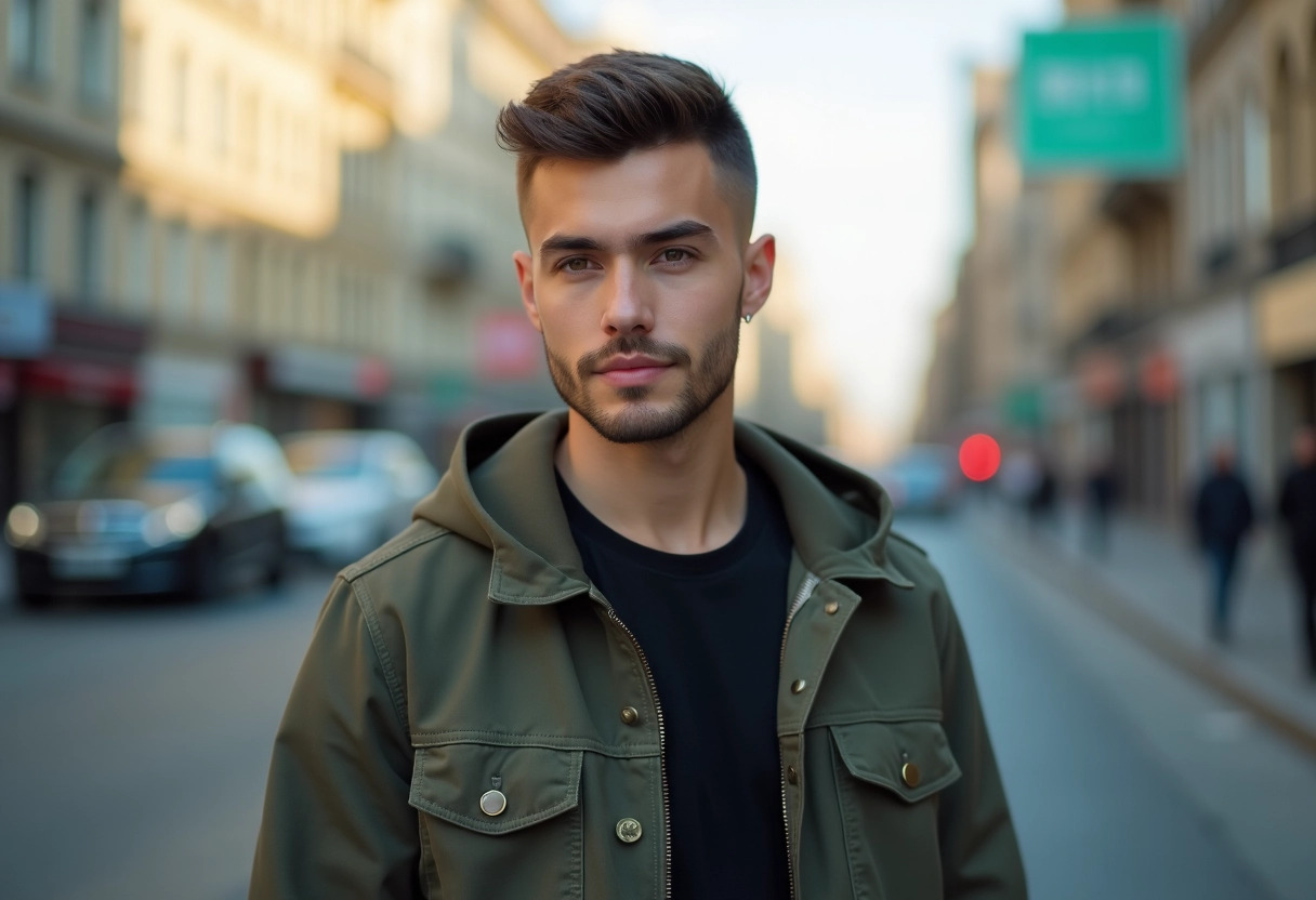 coupe de cheveux dégradée courte homme